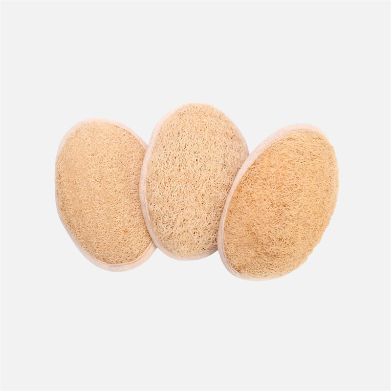 3pcs Natural Loofah Sponges Exfoliating Shower Scrubber for Face